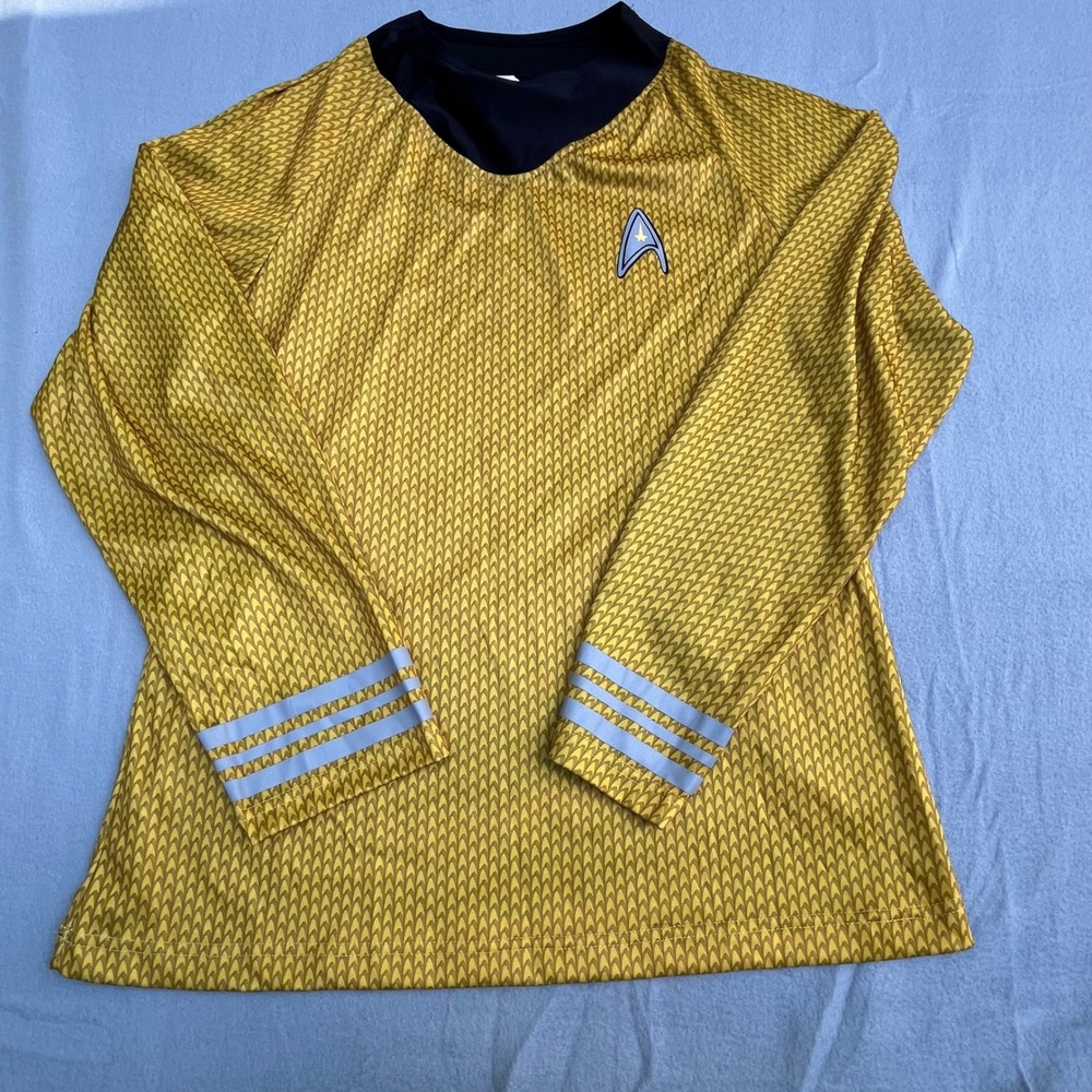 Star Trek 2009 Gold Command Uniform Shirt Rubies Costume Cosplay Mens Medium